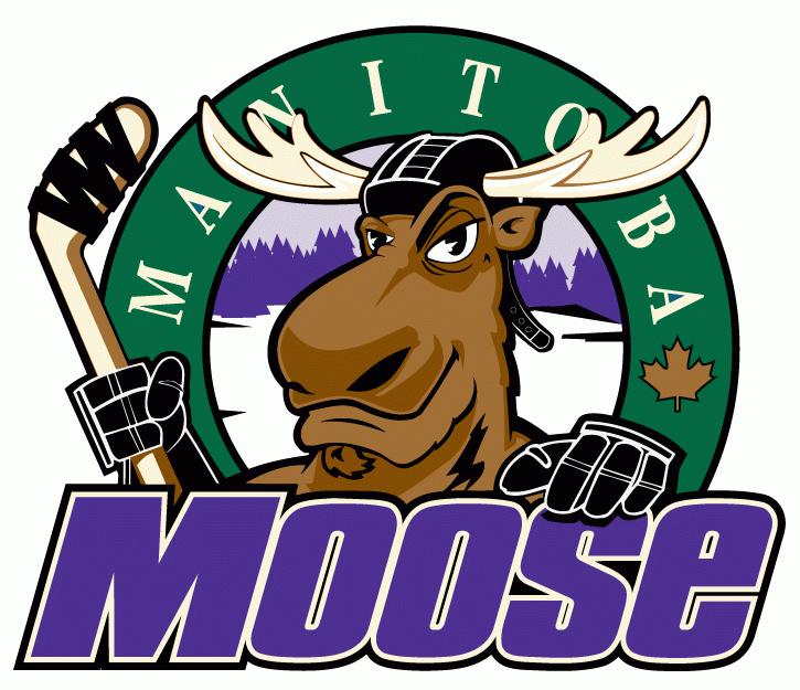 Manitoba Moose 1996-2001 Primary Logo vinyl decal